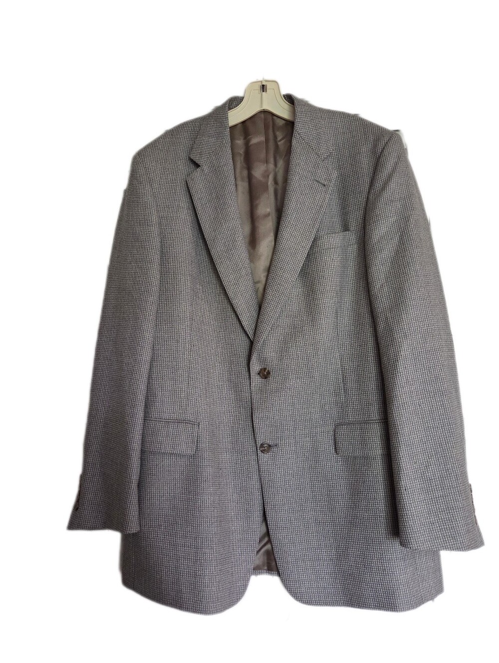 Hart Schaffner & Marx Pure Wool Gray Blazer Quiet Luxury Preppy Office Size 42 L